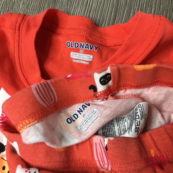 Old Navy Boo Crew Pajama Set Halloween Short Sleeve Sleepwear Cotton 3T - Picture 2 of 4